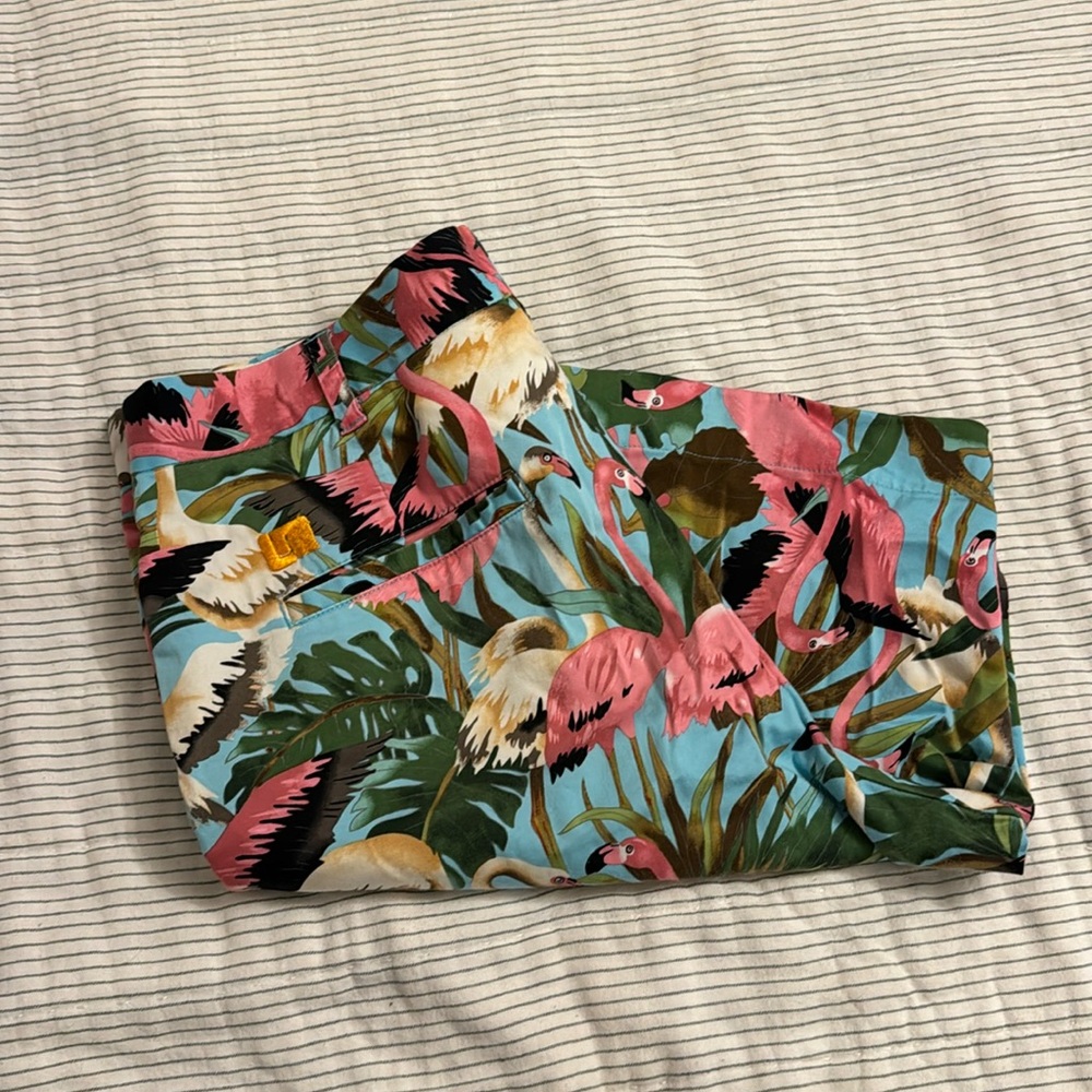 Flamingo Mens loudmouth Golf Shorts GUC! Size 36